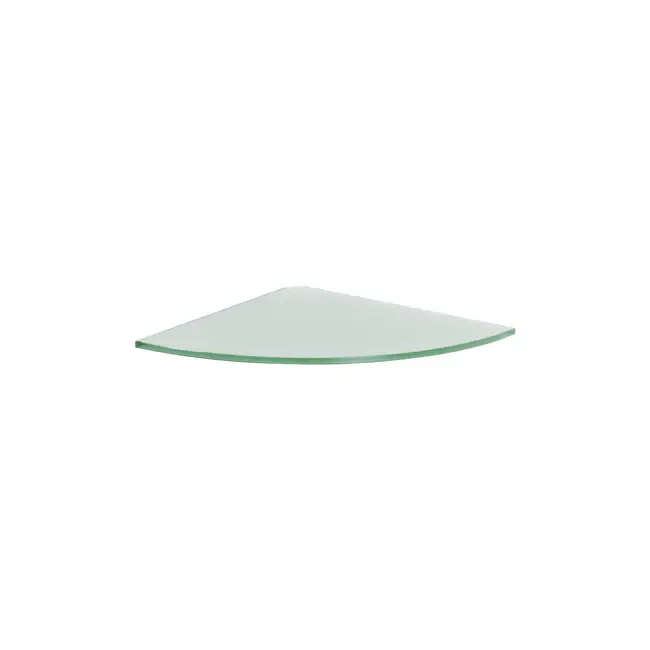 Угловая полка Glassline, из прозрачного стекла, размер 250x250x8 мм