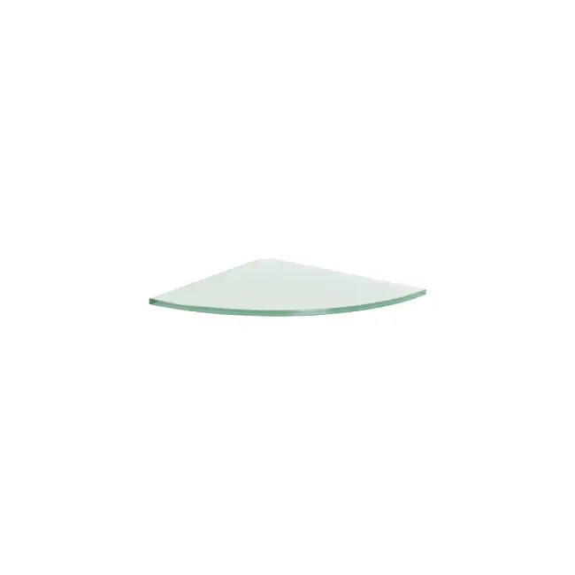 Угловая полка Glassline, из прозрачного стекла, размер 250x250x8 мм