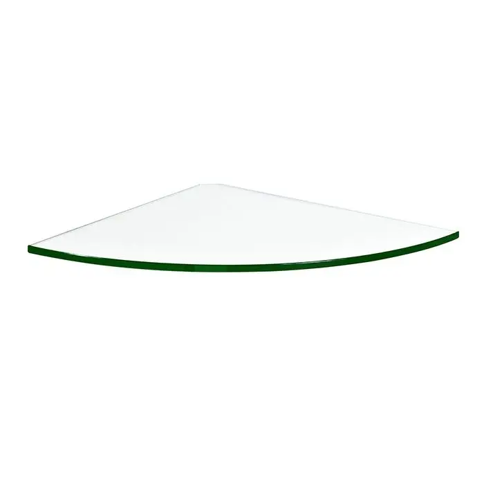 Угловая полка Glassline, из прозрачного стекла, размер 250x250x8 мм