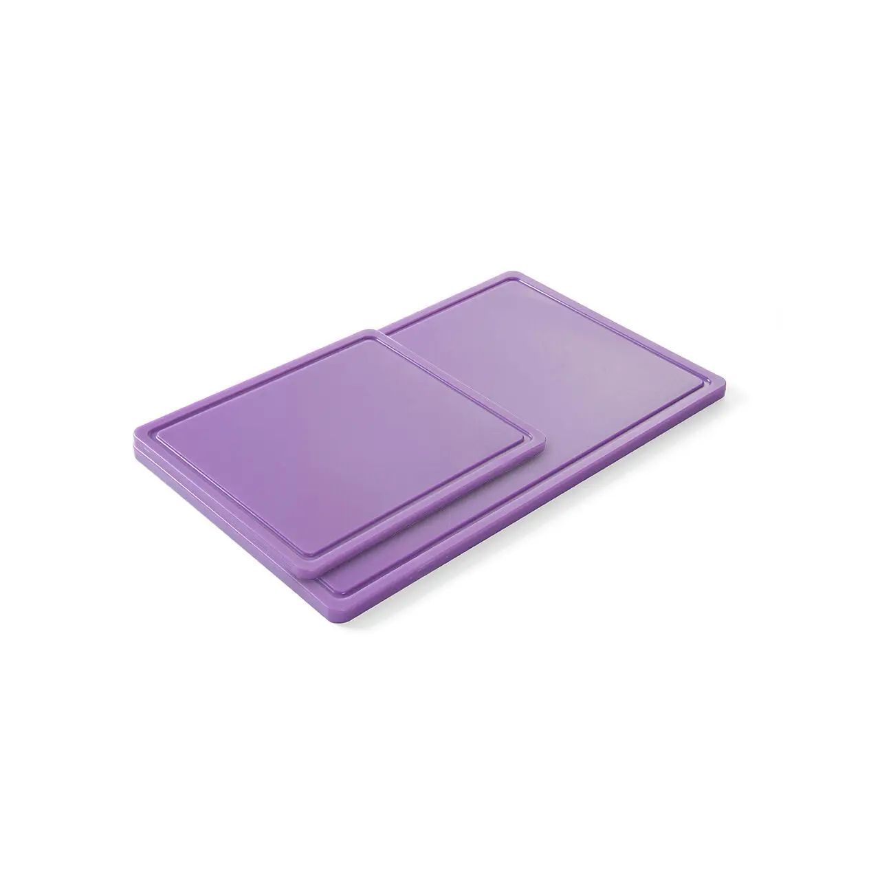 Доска белая, 26.5x32.5x(В)1.2 см - GN1/2, с канавкой для слива, полиэтилен HDPE 500, соответствует нормам гигиены HACCP