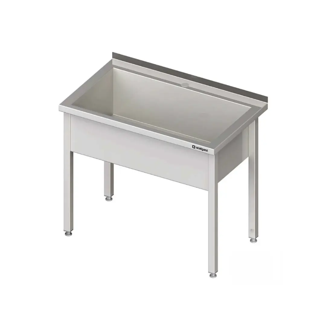 Стол из нержавеющей стали с мойкой, h=400, 1000x600x850 mm, STALGAST