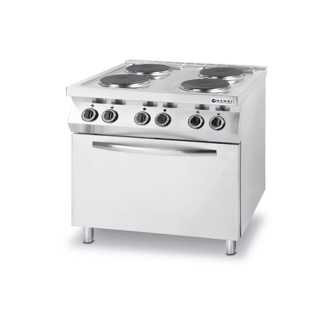 Электрическая плита Kitchen Line открытая, Hendi, с 4 конфорками, размеры: 800x700x(H)900 мм