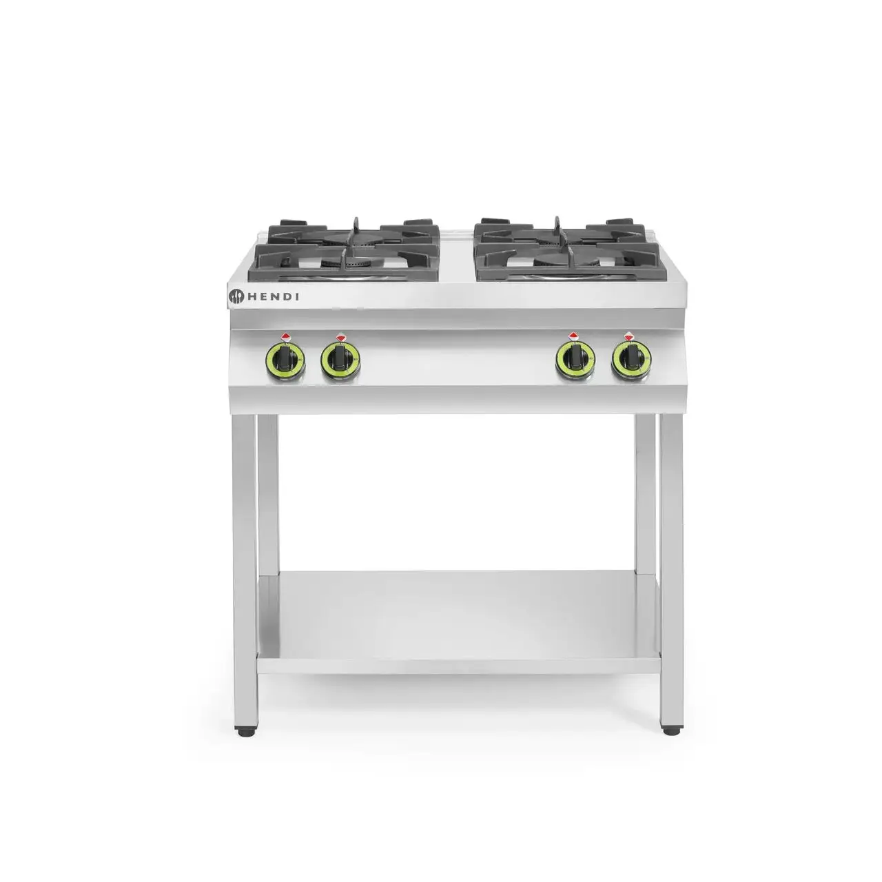 Профессиональная газовая плита Kitchen Line с 4 конфорками без духового шкафа 800x700x(H)900 мм