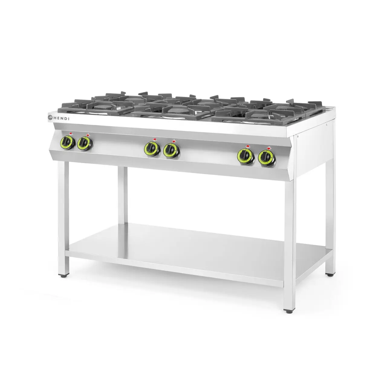 Профессиональная газовая плита Hendi Kitchen Line с 6 конфорками HENDI