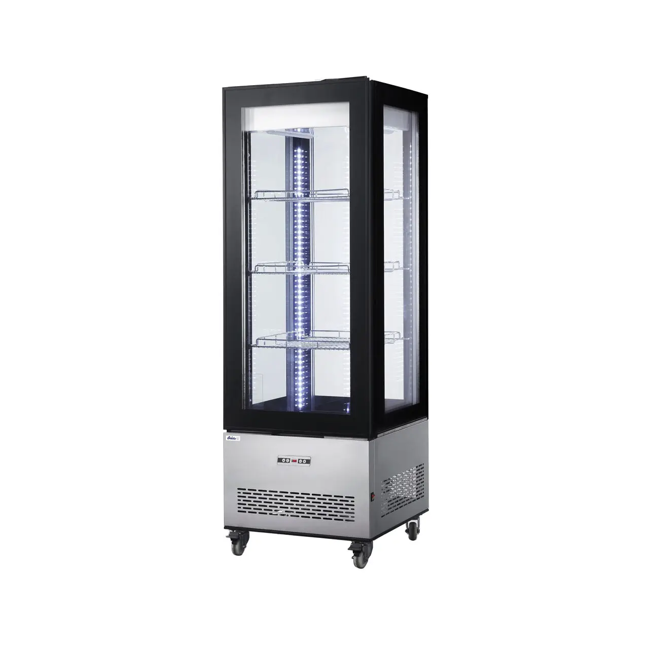 Холодильная витрина с двойным остеклением и LED-подсветкой 550 л 850×650×1908 мм