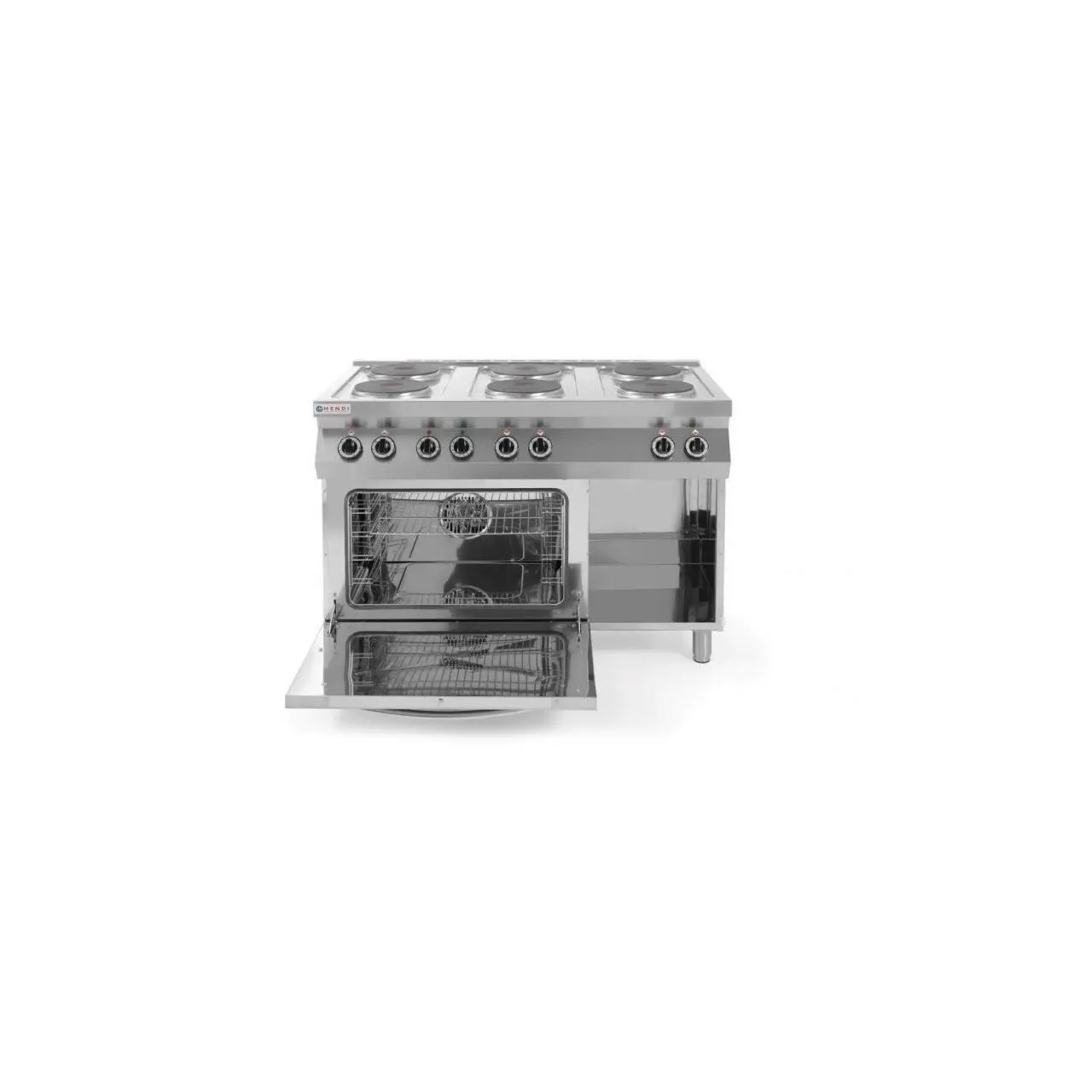 Кухонная машина Kitchen Line, 6 электрических конфорок Hendi, 15.6W, размеры 1200x700x(H)900мм
