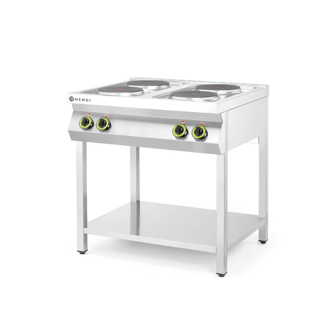 Электрическая плита Kitchen Line открытая, Hendi, с 4 конфорками, размеры: 800x700x(H)900 мм