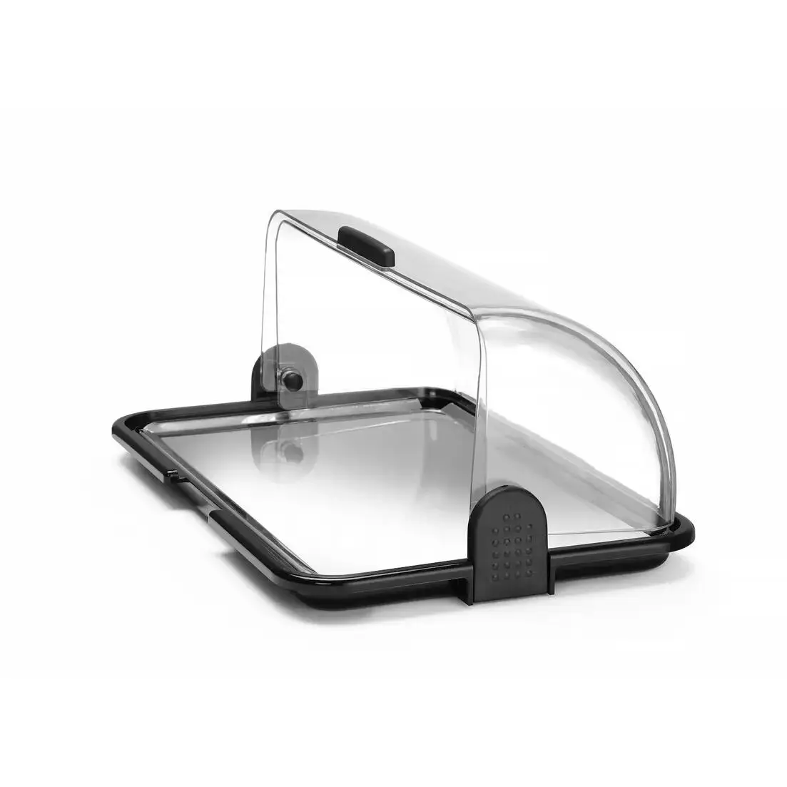 Двухъярусная витрина с прозрачной roll-top крышкой, 380 × 260 × 355 мм