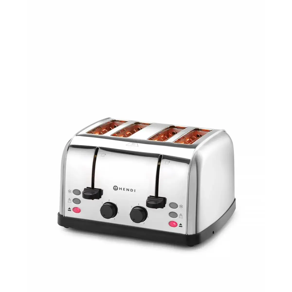Тостер на 4 ломтика, нержавеющая сталь, 240V/1500W, 295x335x(H)180mm