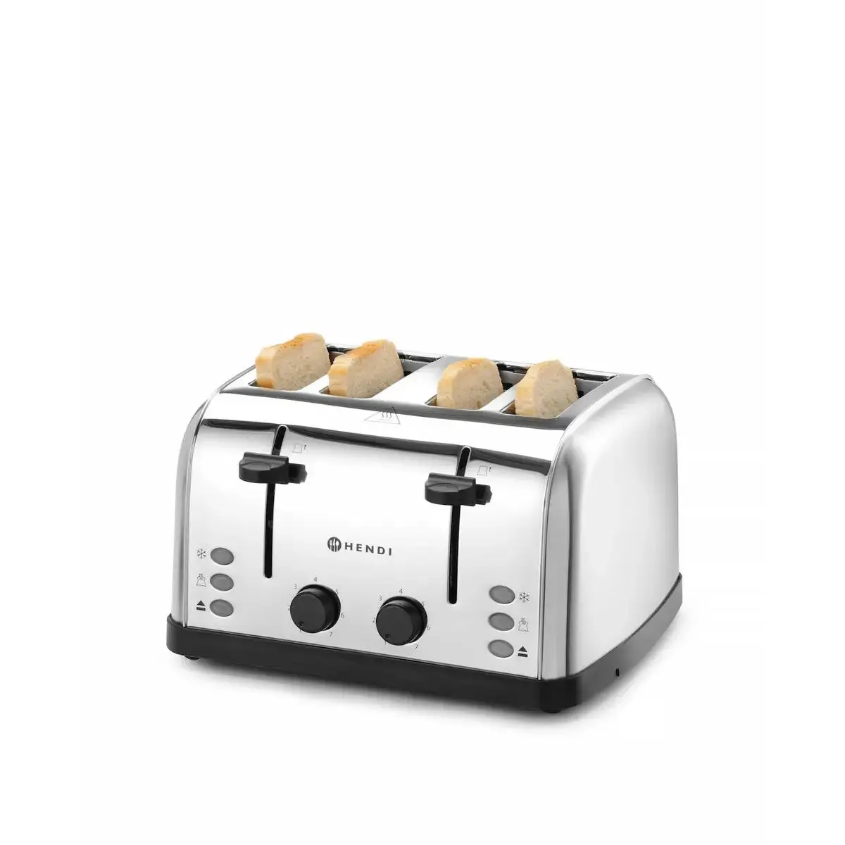 Тостер на 4 ломтика, нержавеющая сталь, 240V/1500W, 295x335x(H)180mm