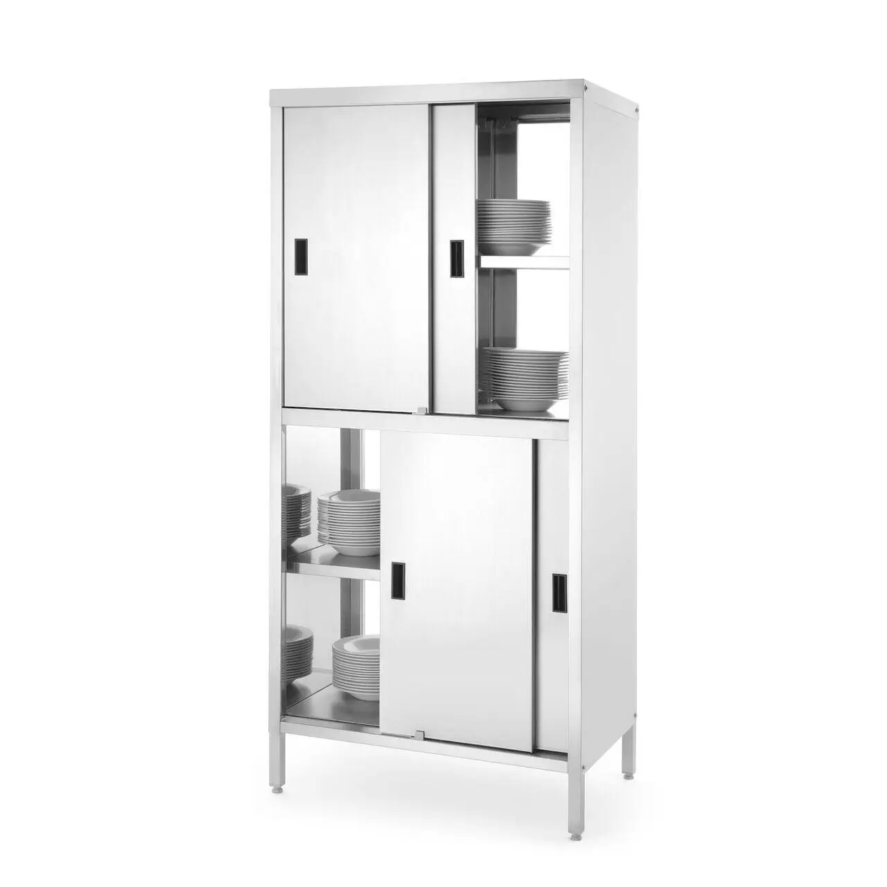 Проходные шкафы из нержавеющей стали с раздвижными дверями Kitchen Line