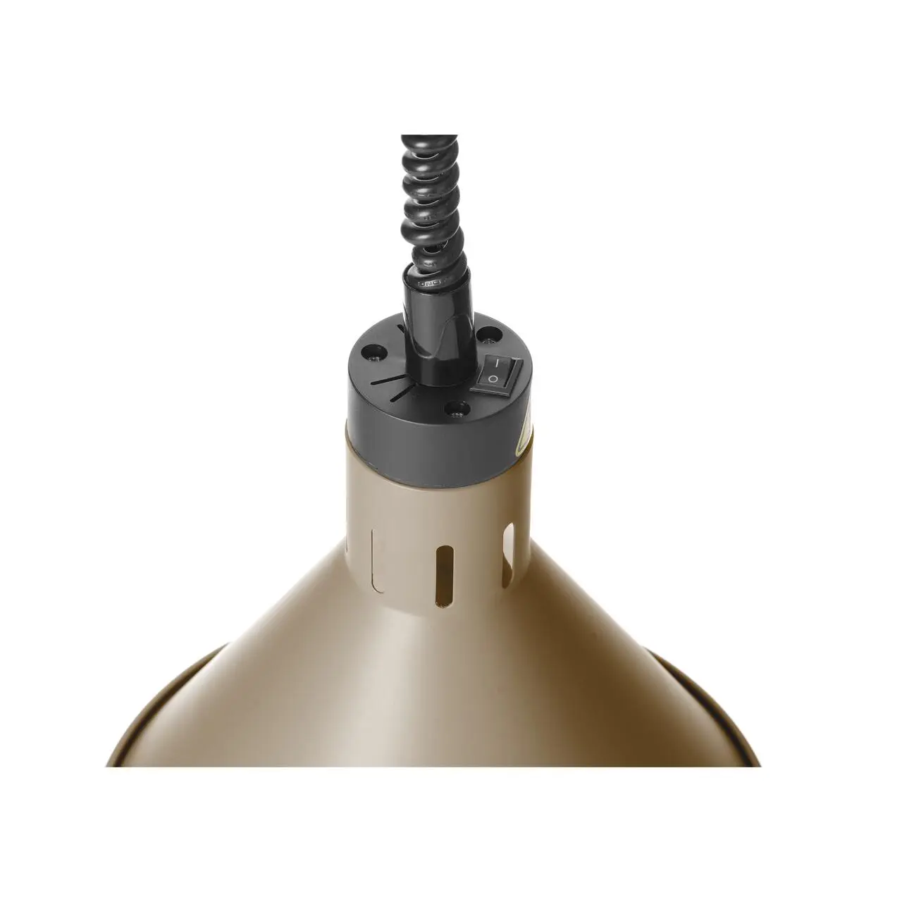 Коническая тепловая лампа, серебристая ø275x(H)250 мм, 230V, 250W