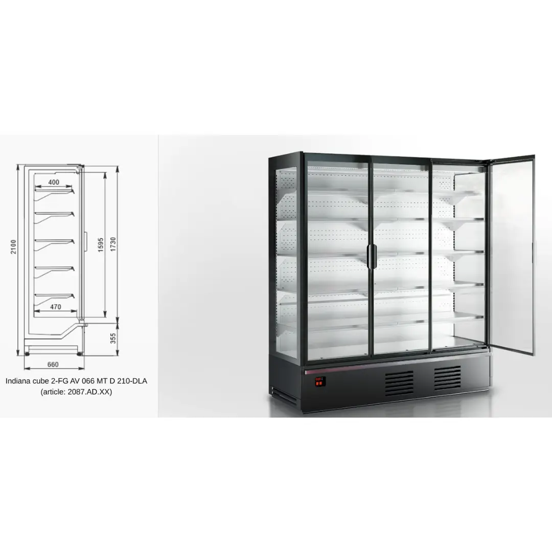 Витрина Indiana cube 2-FG AV 066 MT D 210-DLA - 625