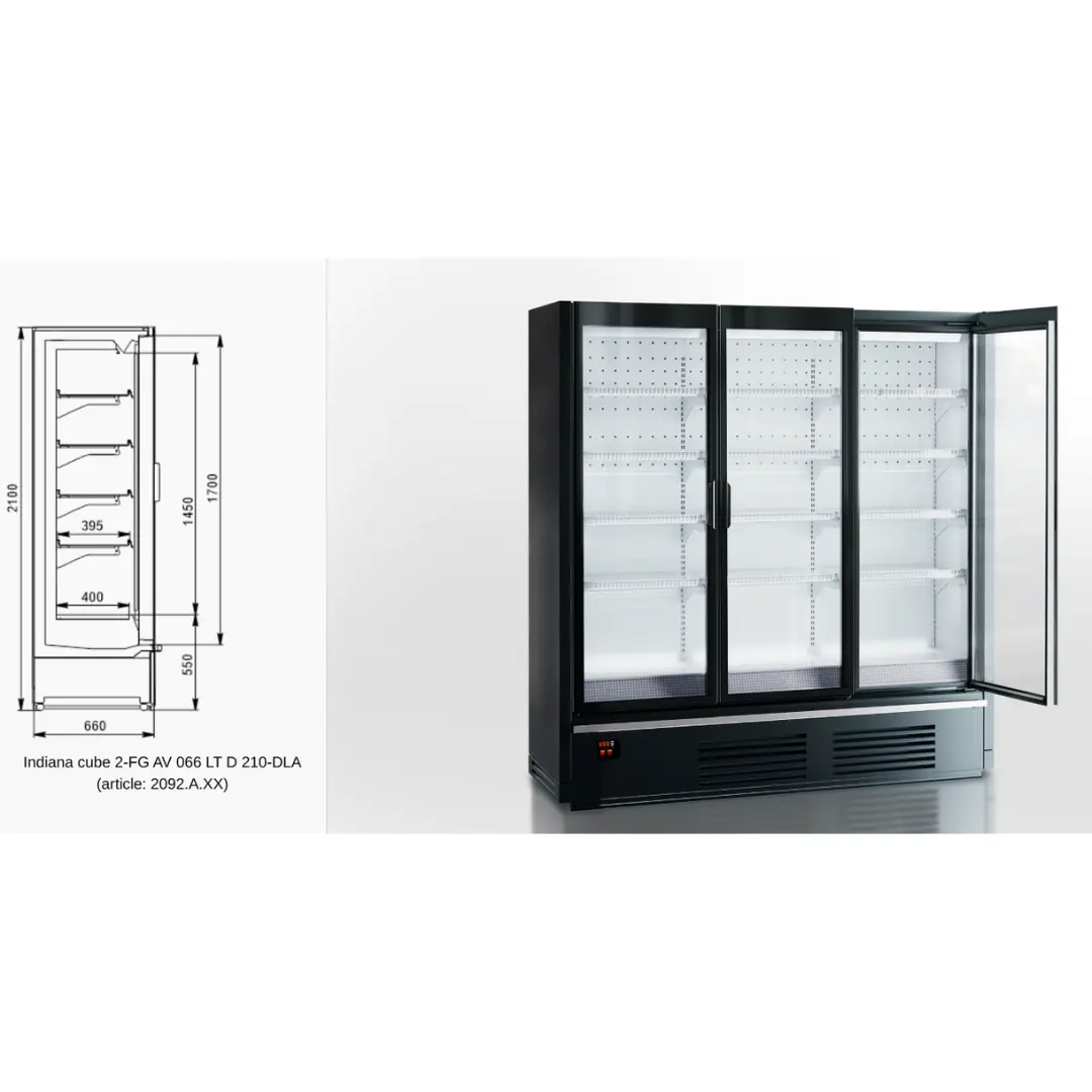 Витрина Indiana cube 2-FG AV 066 LT D 210-DLA (2092) - 1250