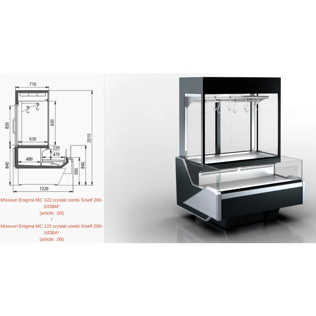 Витрина Missouri Enigma MC 122 crystal combi S/self 200- S/DBM - 1250