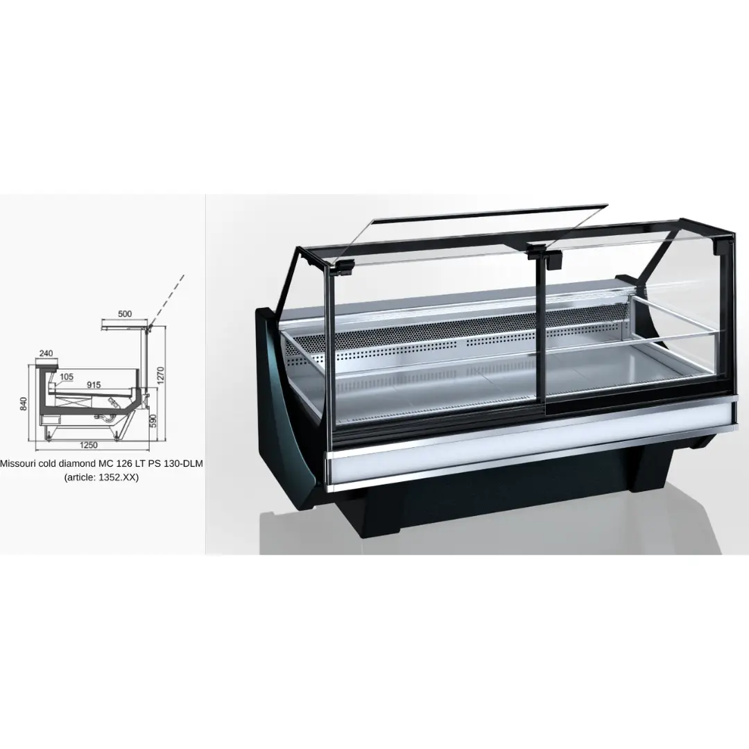 Витрина Missouri cold diamond MC 126 LT PS 130-DLM - 1250