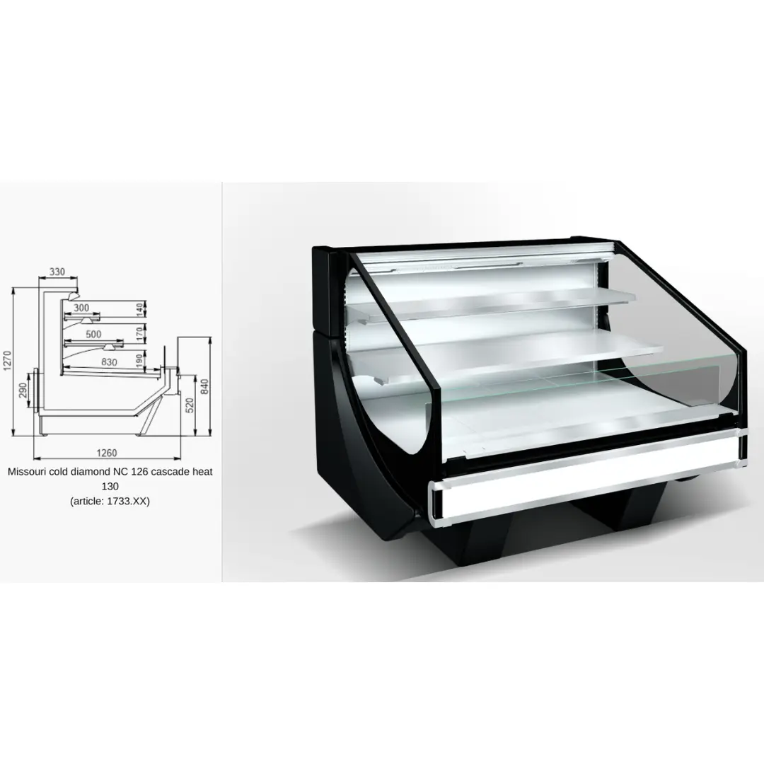 Витрина Missouri cold diamond NC 126 cascade heat self 130 - 1250
