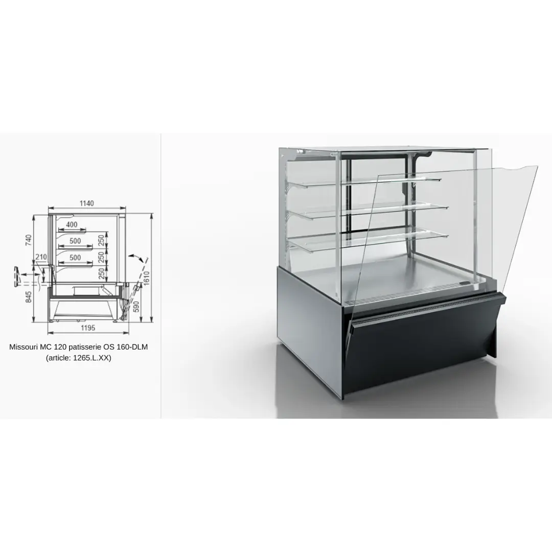 Витрина Missouri MC 120 combi PSPD/self 130-DLA - 3750