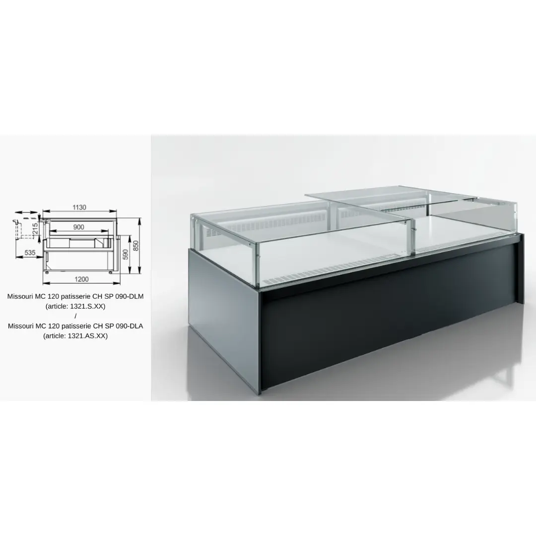 Витрина Missouri MC 120 patisserie СН SP 090-DLM - 1250