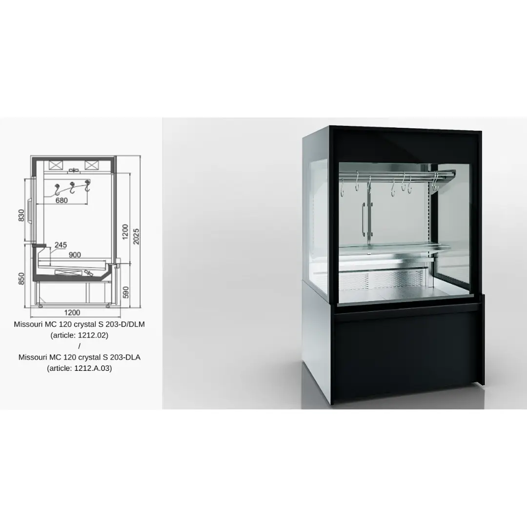 Витрина Missouri MC 120 crystal S 203-D/DLM - 1250