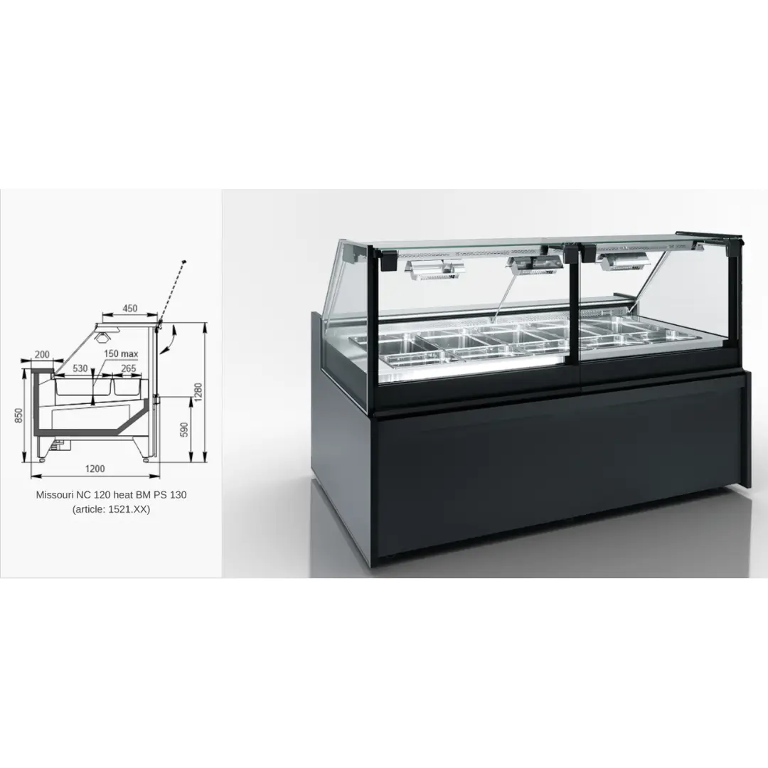 Витрина Missouri NC 120 heat BM PS 130 - 937