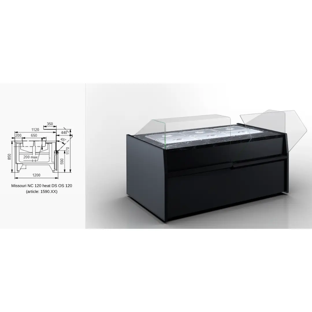 Витрина Missouri NC 120 heat DS OS 120 - 1250