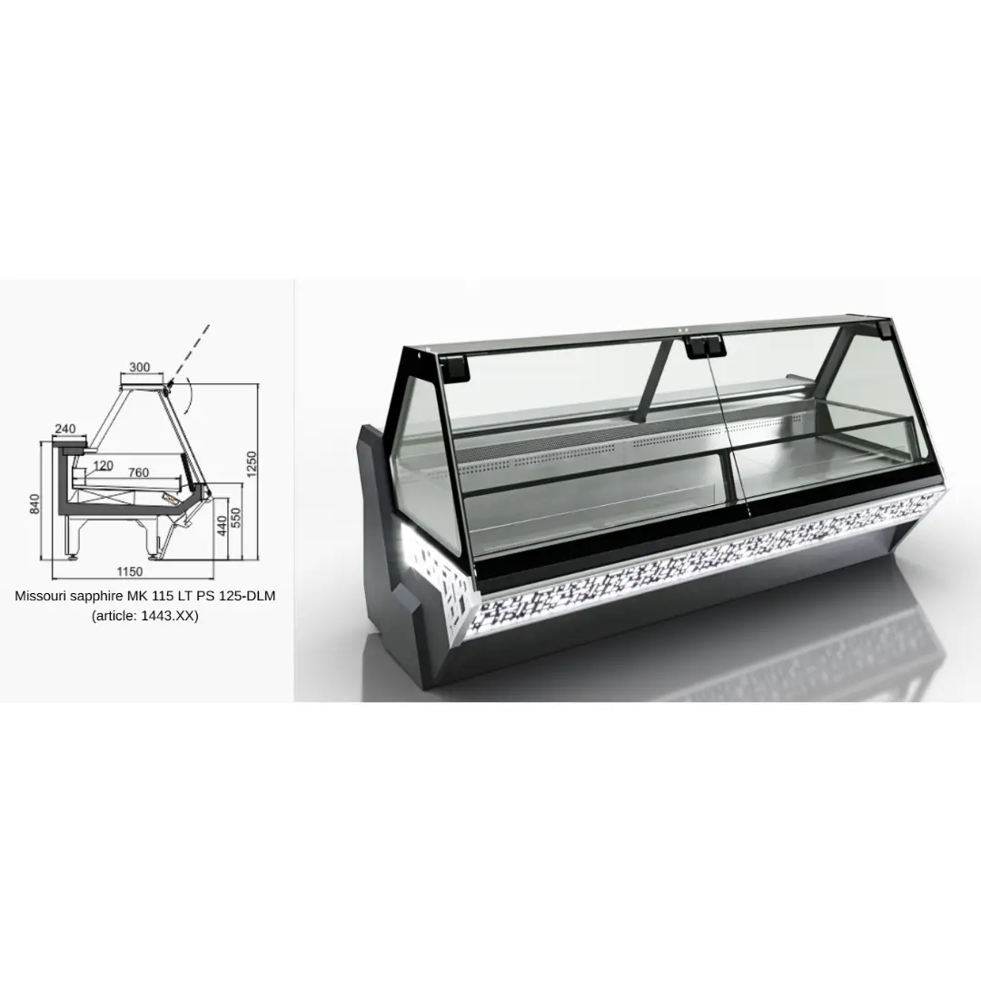 Витрина Missouri sapphire MK 115 LT PS 125-DLM - 1250