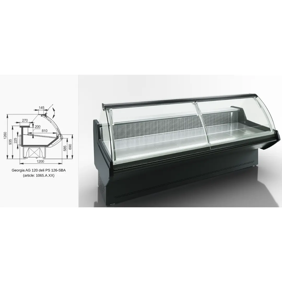 Витрина Georgia AG 120 deli PS 126-SBA - 937