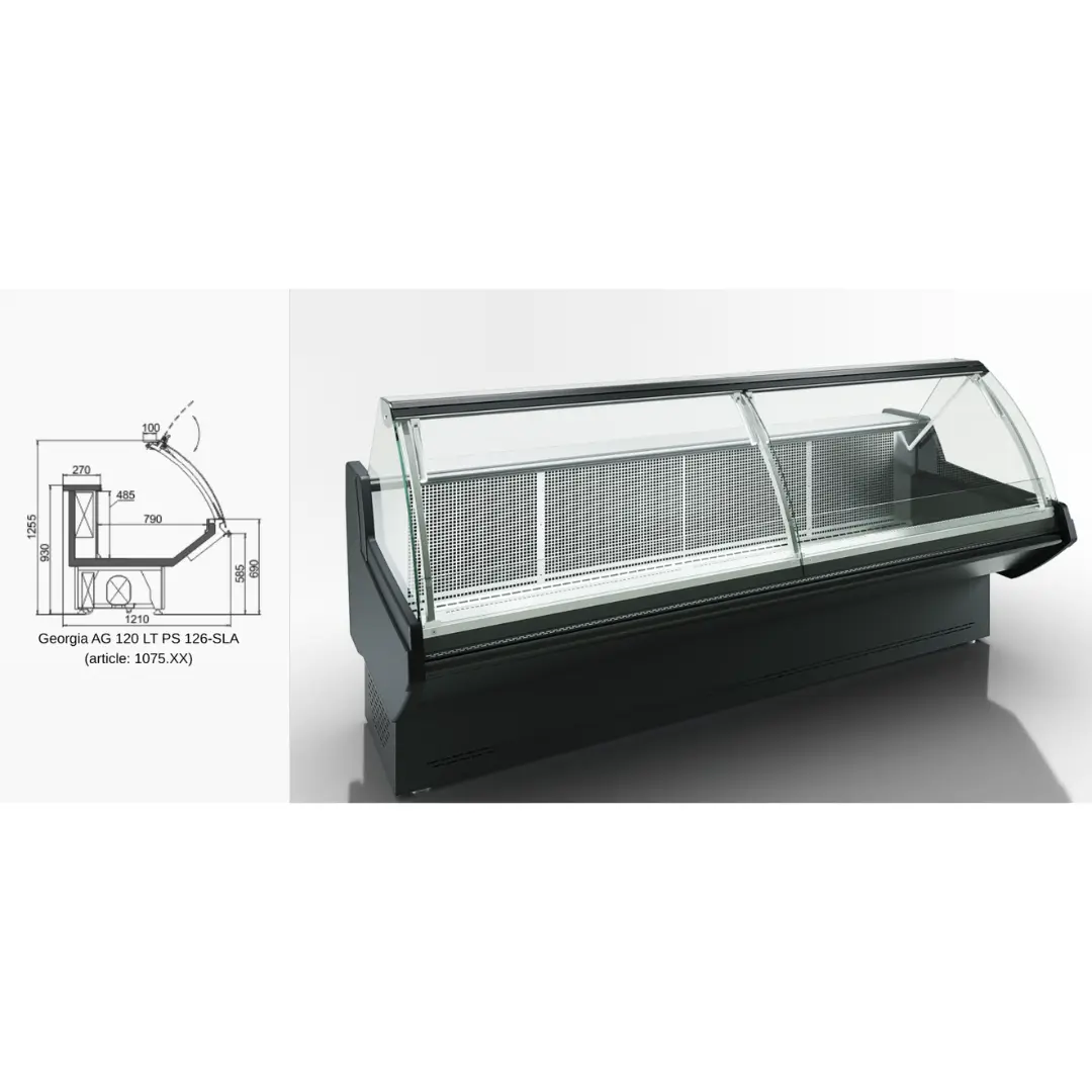 Витрина Georgia AG 120 LT PS 126-SLA - 1250
