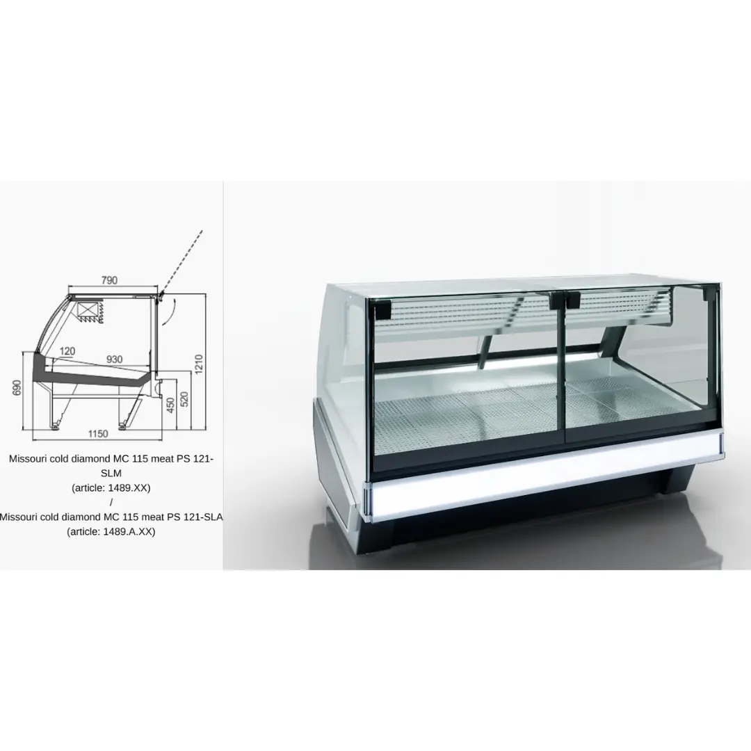 Витрина Missouri cold diamond MC 115 meat PS 121-SLA - 2500