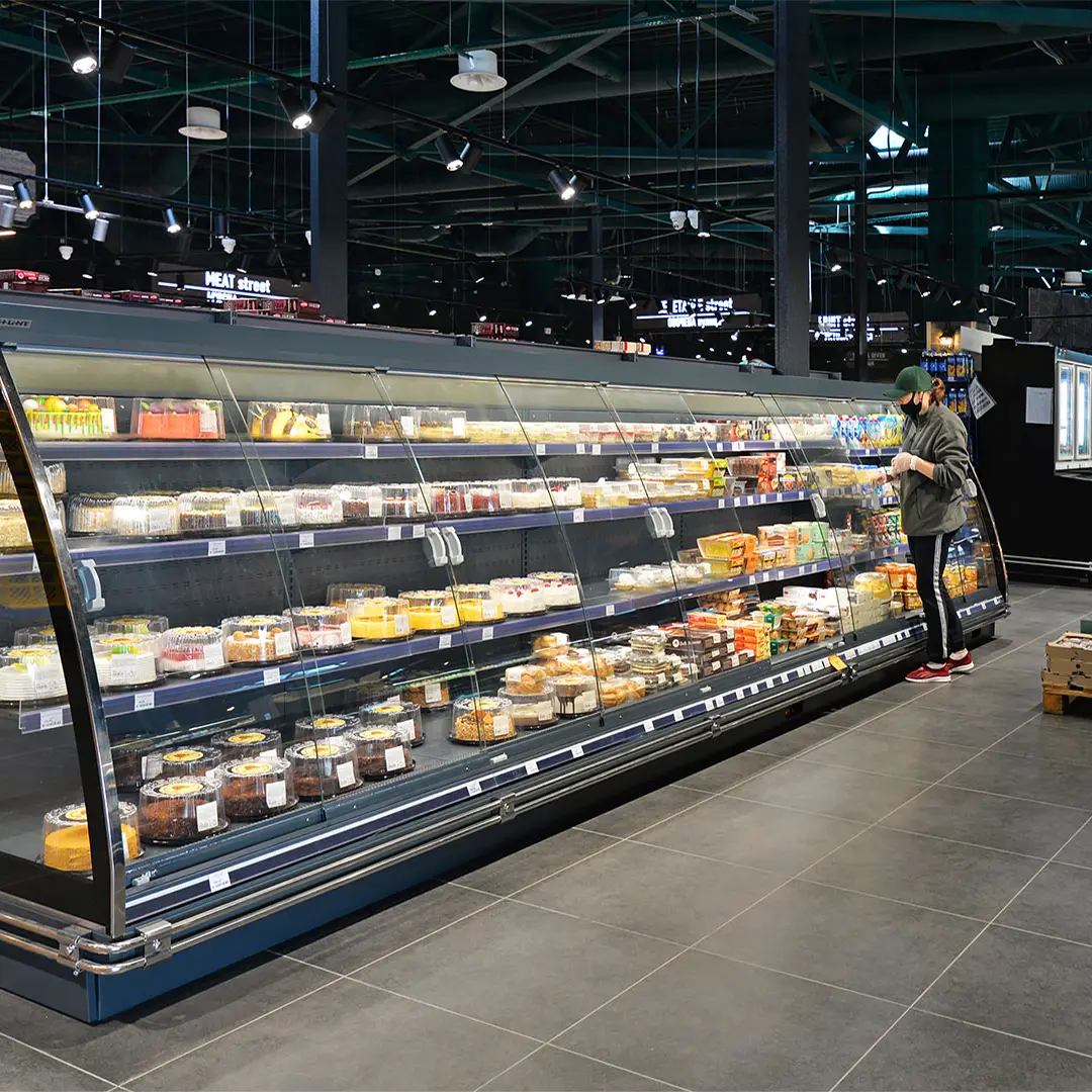 Полувертикальная витрина Louisiana eco MSV 095 MT D 160-DLM (Straight slide-doors Valentini) - 937