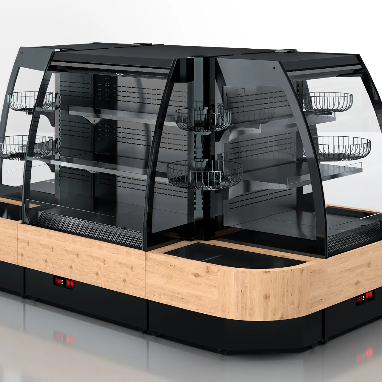 Полувертикальная витрина Indiana eco NSV 070 O 130 — угловые элементы