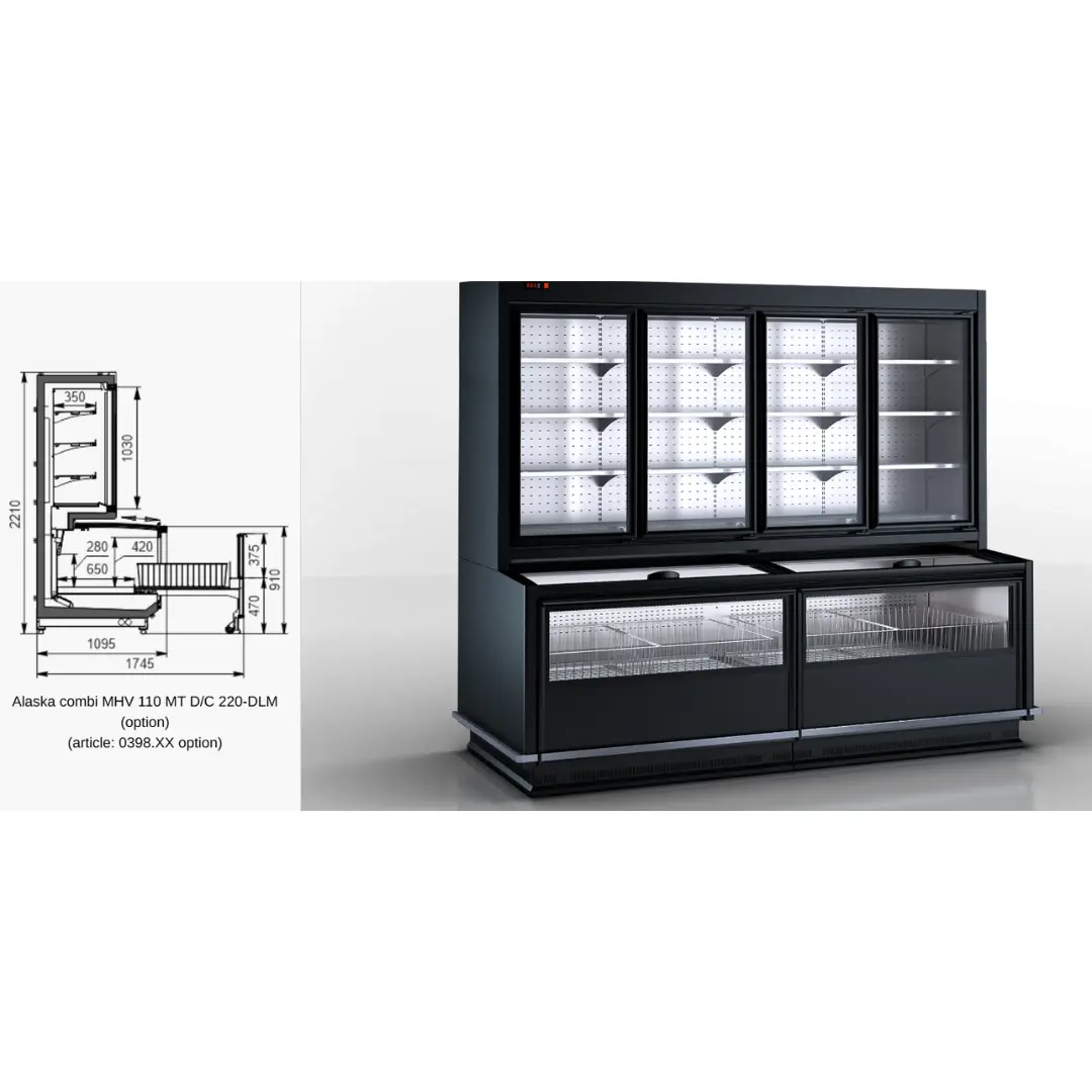 Комбинированная витрина Alaska combi MHV 110 MT D/C 200-DLM - 1250