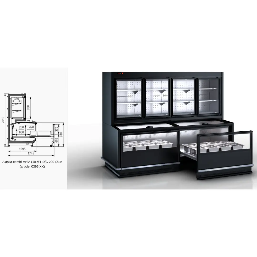 Комбинированная витрина Alaska combi MHV 110 MT D/C 200-DLM - 1250
