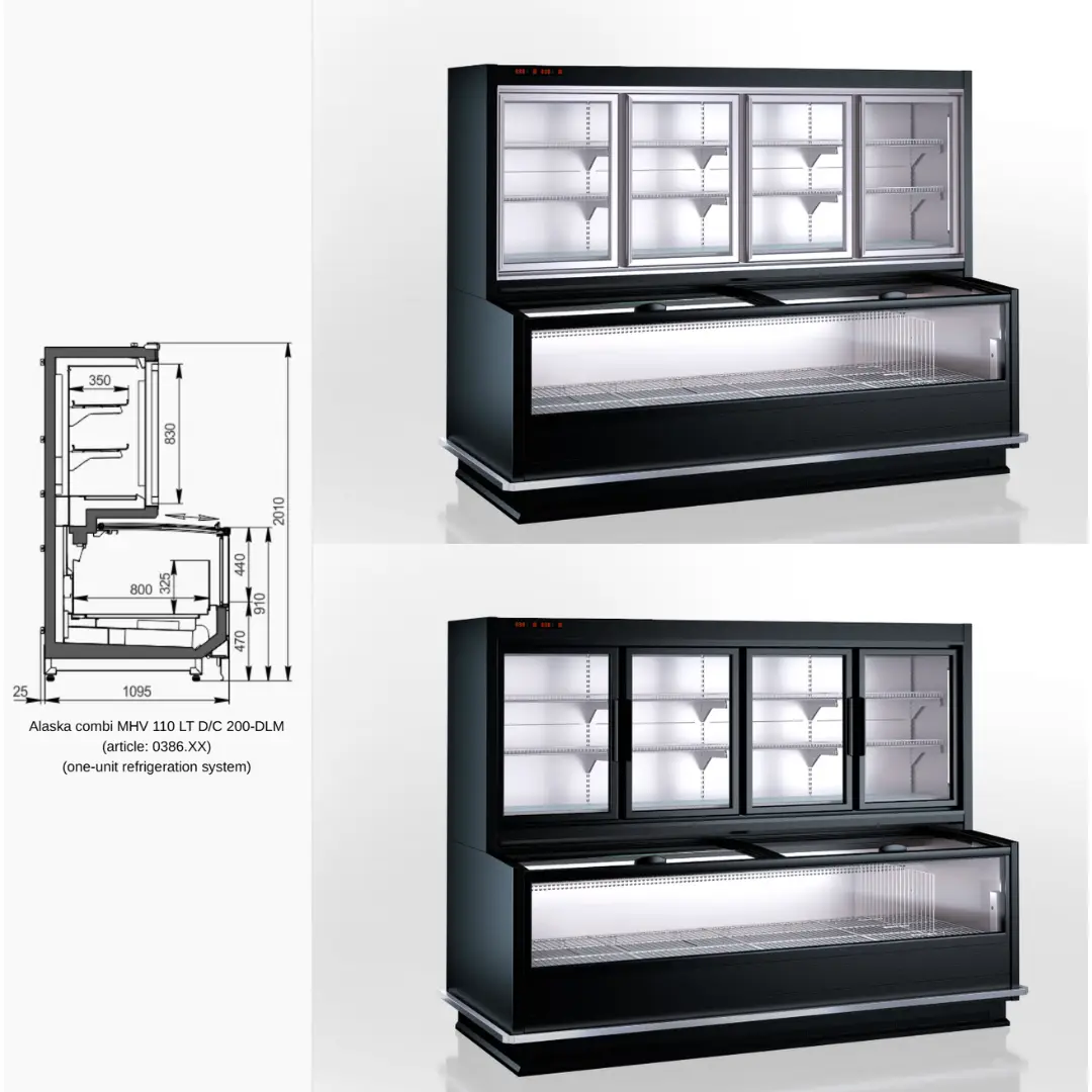 Комбинированная витрина Alaska combi MHV 110 LT D/C 200-DLM - 1250