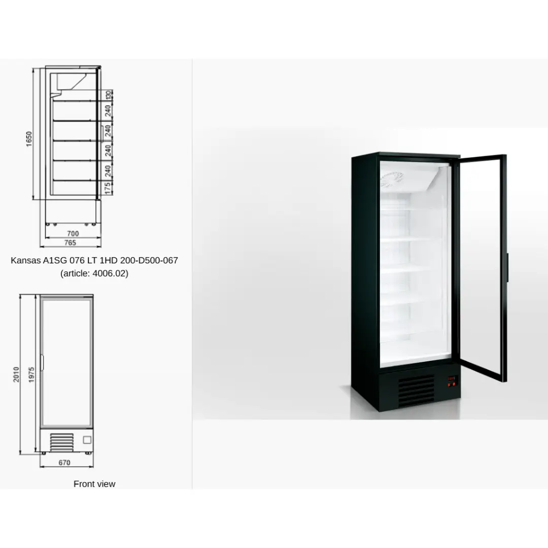 Витрина для замороженных продуктов Kansas tandem 1 S1 076/200 LT D A