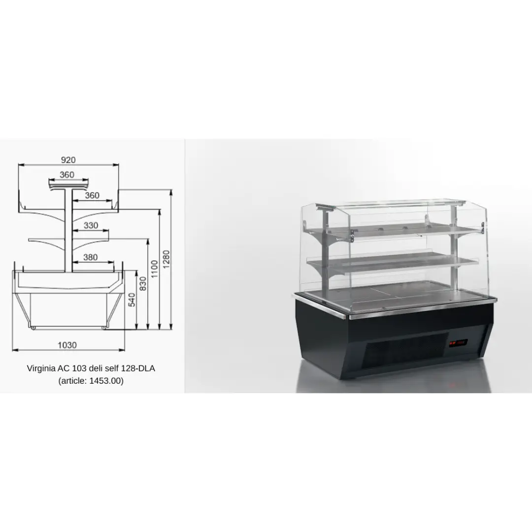 Промо-витрина Virginia AC 103 deli self A
