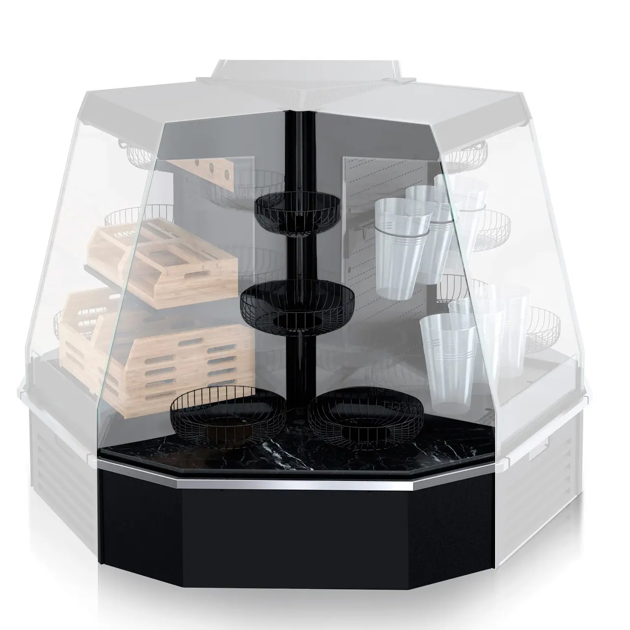 Полувертикальная витрина Indiana eco NSV 070 O 144 — угловые элементы
