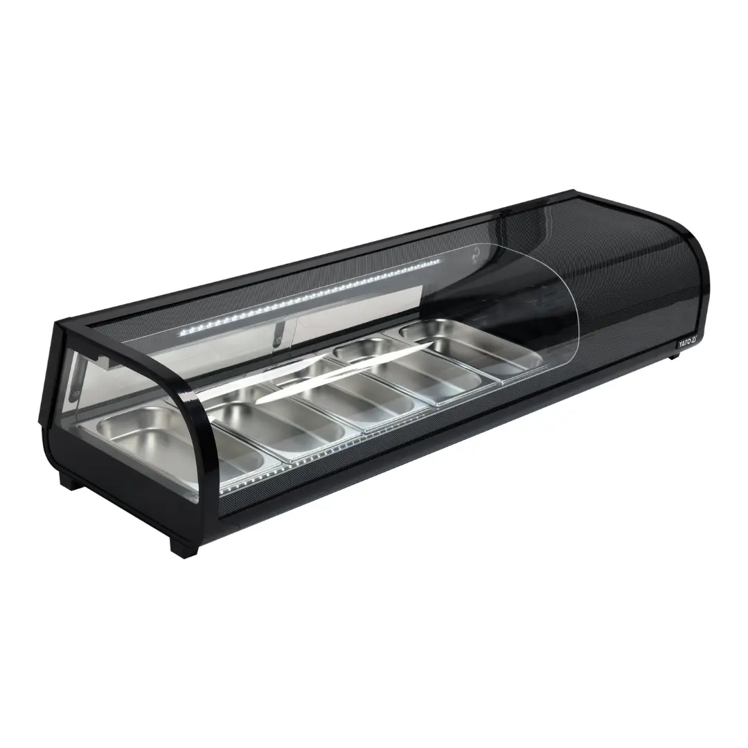 Витрина для суши 5x1/2 GN 175x39x37 черный