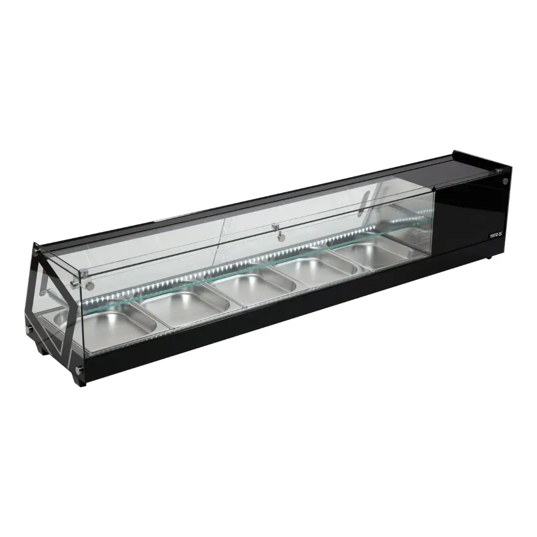 Витрина для суши 5x1/2 GN 175x39x37 черный