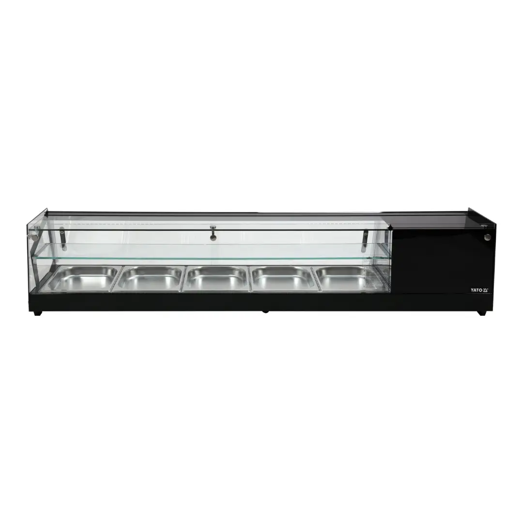 Витрина для суши 5x1/2 GN 175x39x37 черный