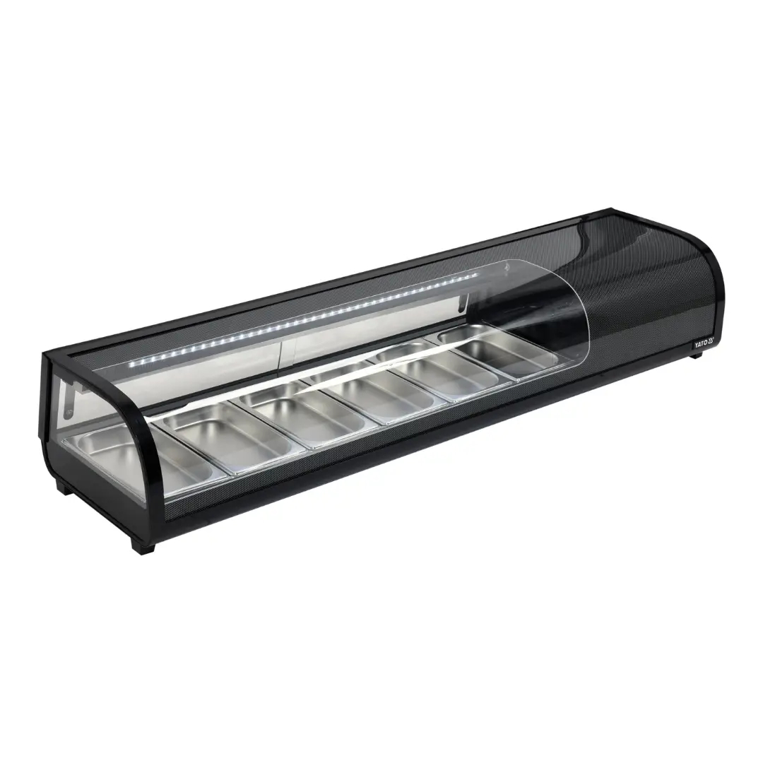 Витрина для суши 5x1/2 GN 175x39x37 черный