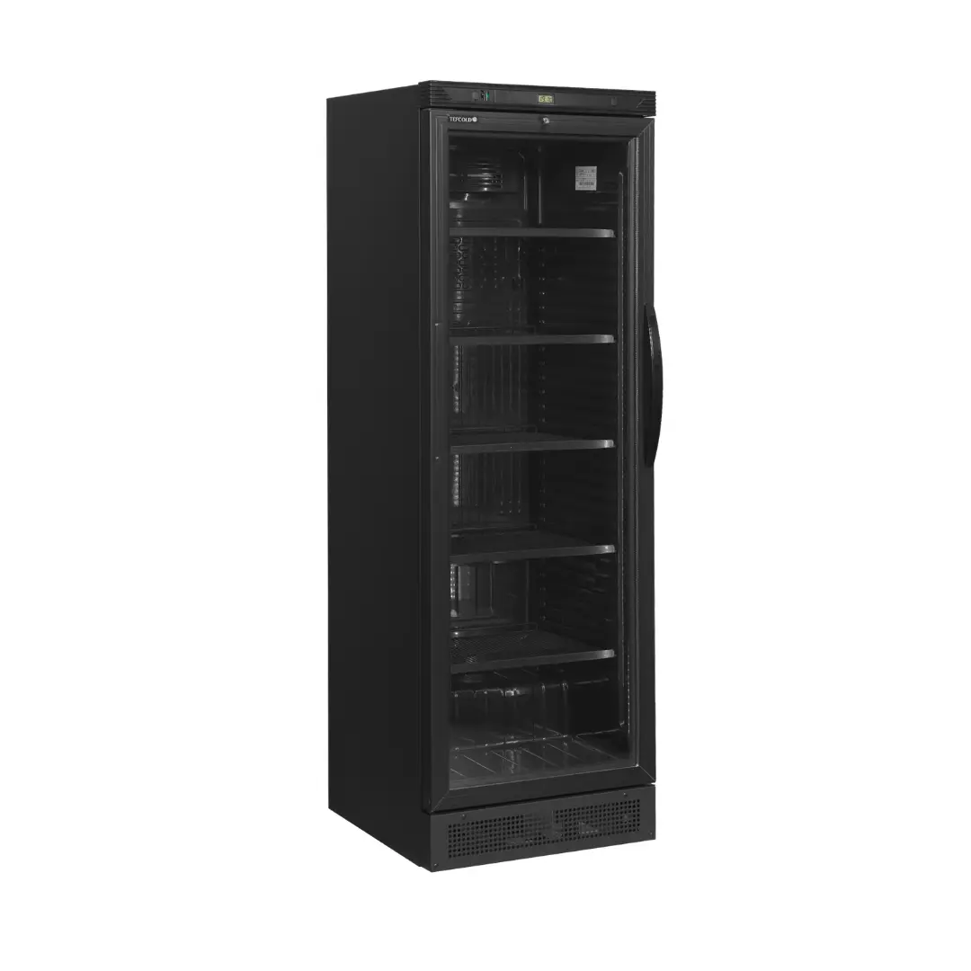 Холодильный шкаф-витрина со стеклянной дверью, чёрный, 347 л, CEV425 BLACK
