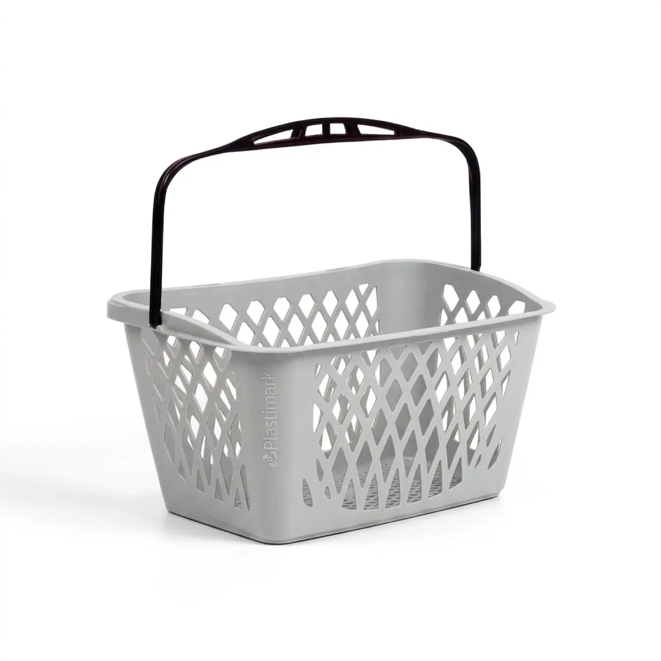 Plastimark Tyko 33L light grey RAL 7035 shopping basket