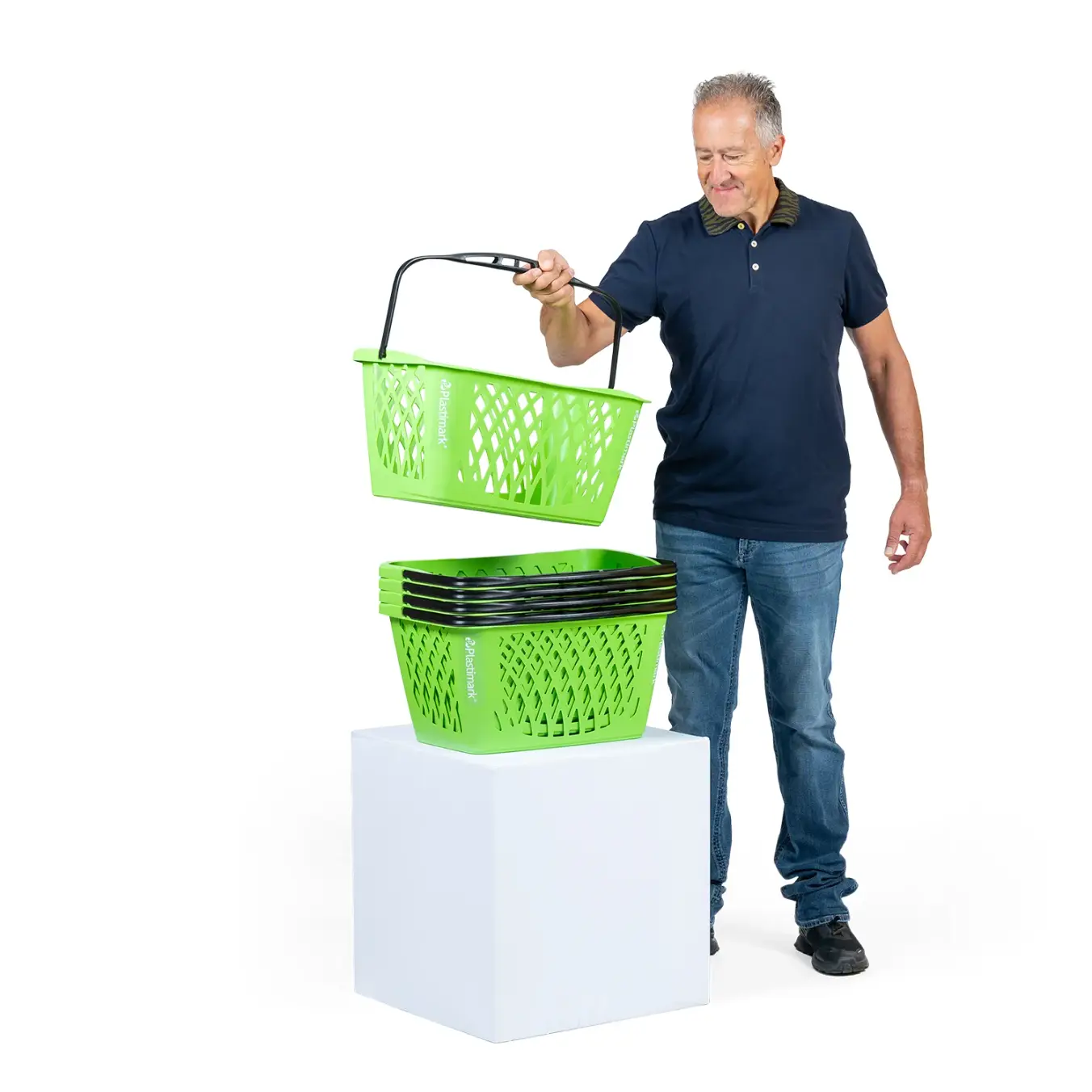 Покупательская корзина Plastimark Tyko 33 л — Синяя (RAL 5015)