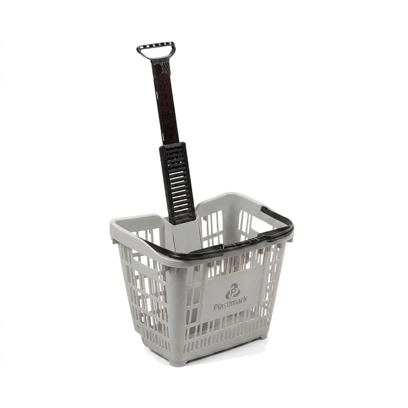 Plastimark Speesy 45L light grey RAL 7035 wheeled shopping basket