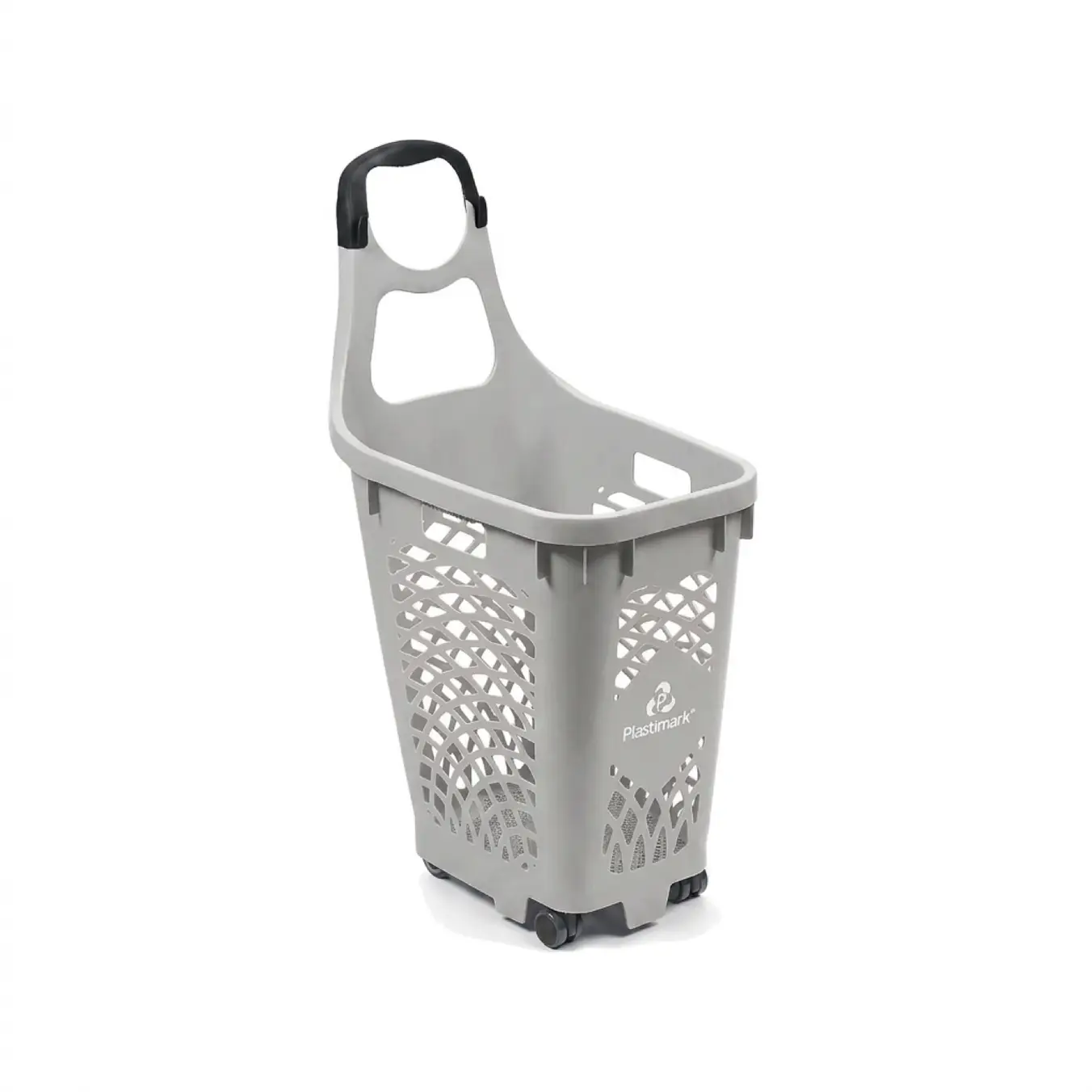 Plastimark Slimmer 60L light grey RAL 7035 wheeled shopping basket