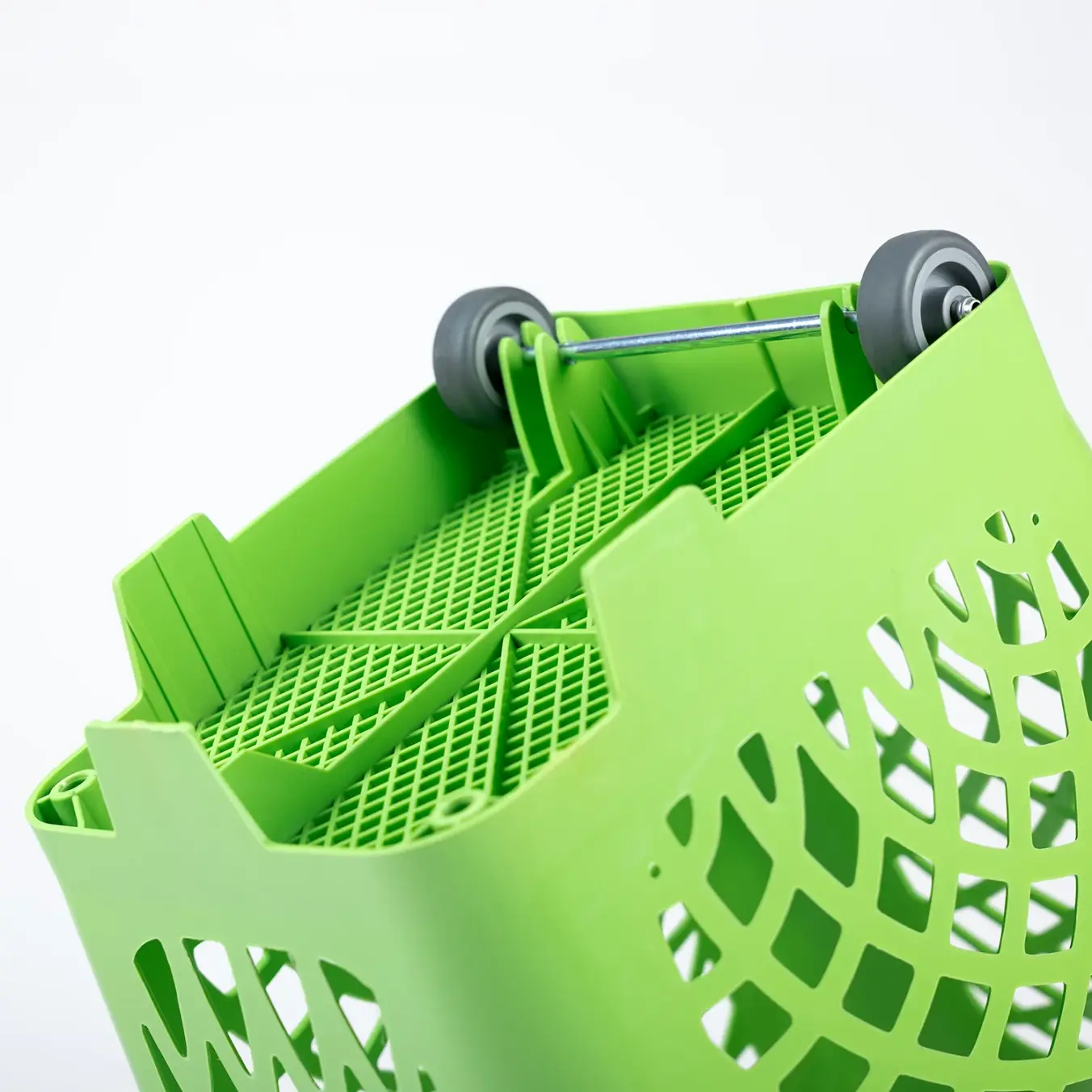Покупательская корзина на колёсах Plastimark Slimmer 60 л — Синяя (RAL 5015)