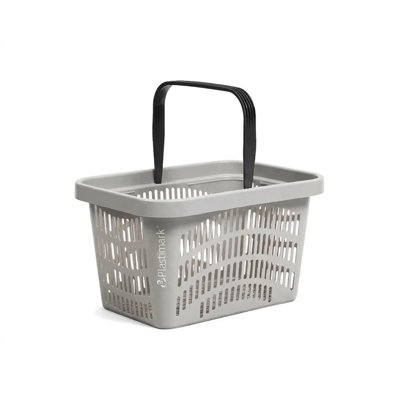 Plastimark Onda 28L light grey RAL 7035 shopping basket