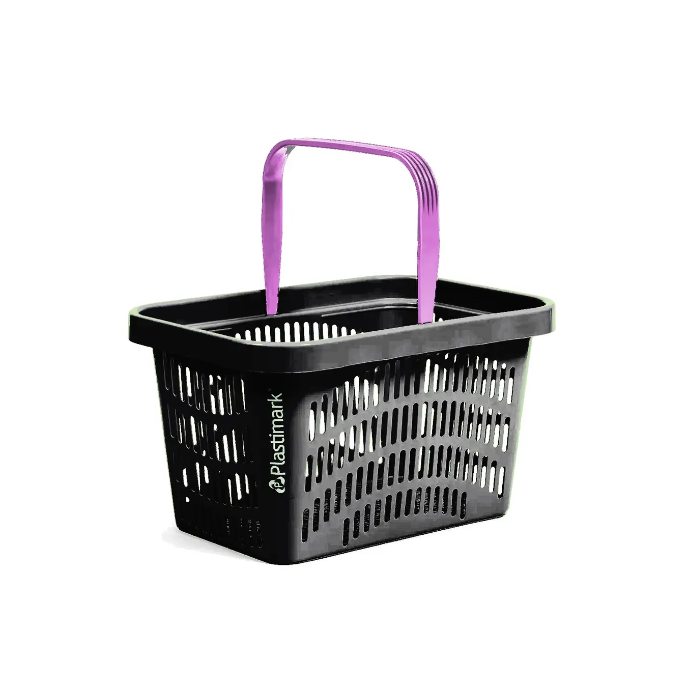 Plastimark Onda 28L black basket purple handle